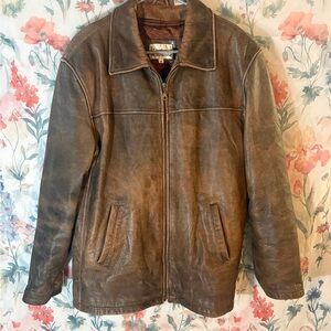 Vintage Brown Leather Jacket